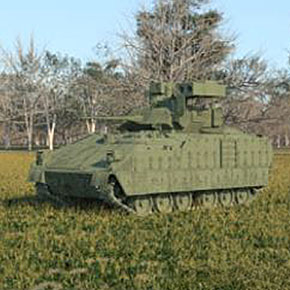 Tank in field